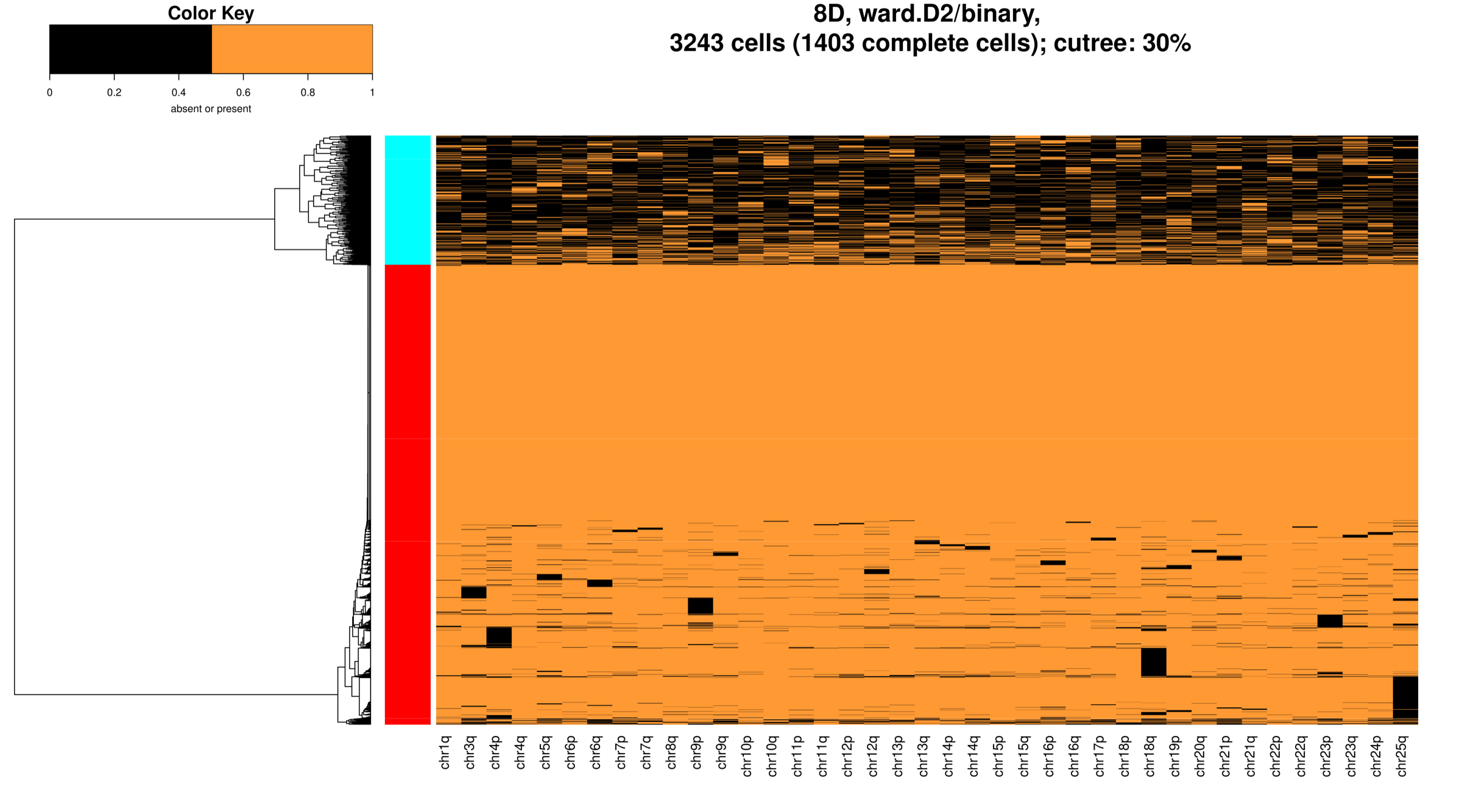 Cell-by-chromosome-arm calls before cluster selection