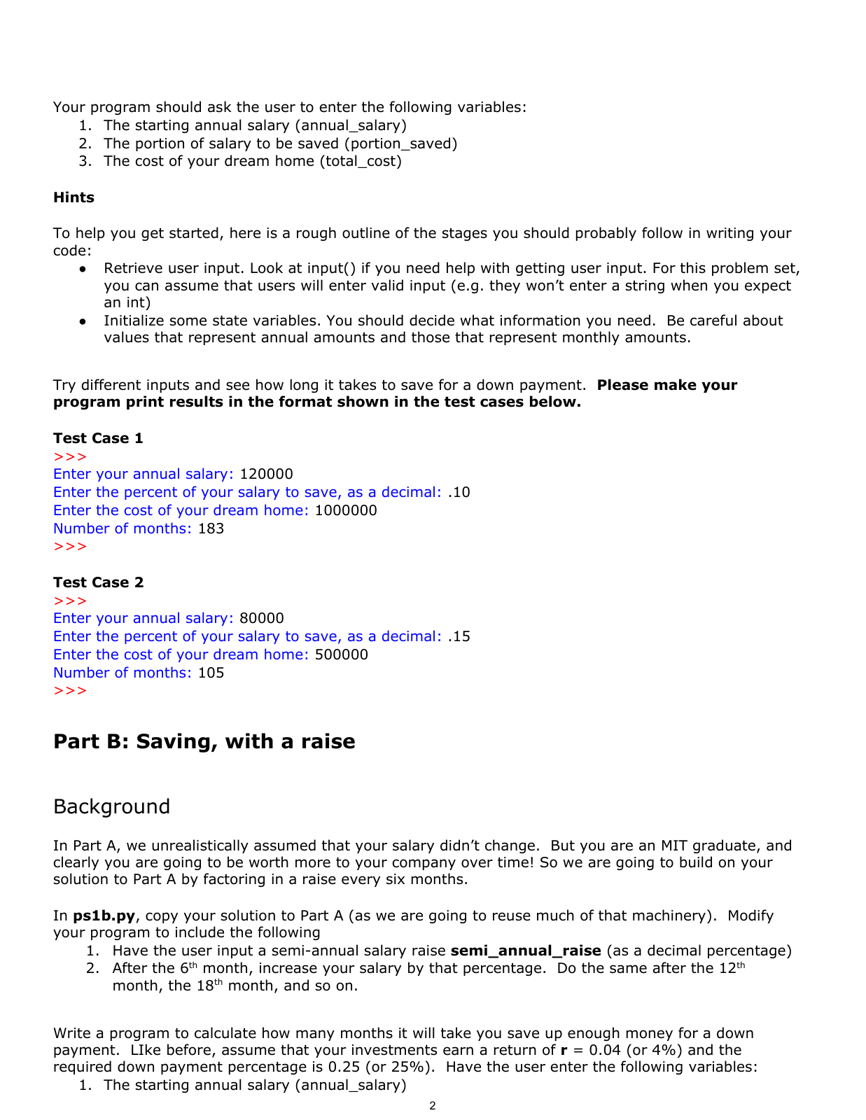 Description of this assignment: — page 2